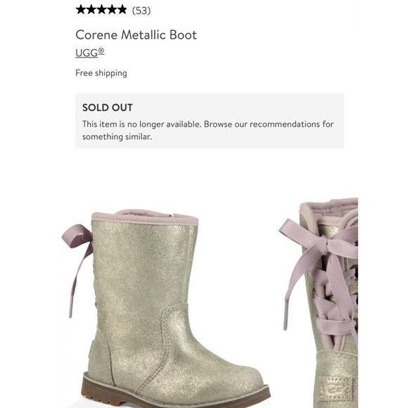 Sold out everywhere.BNWT Metallic Ugg sz 11 - Picture 2 of 5